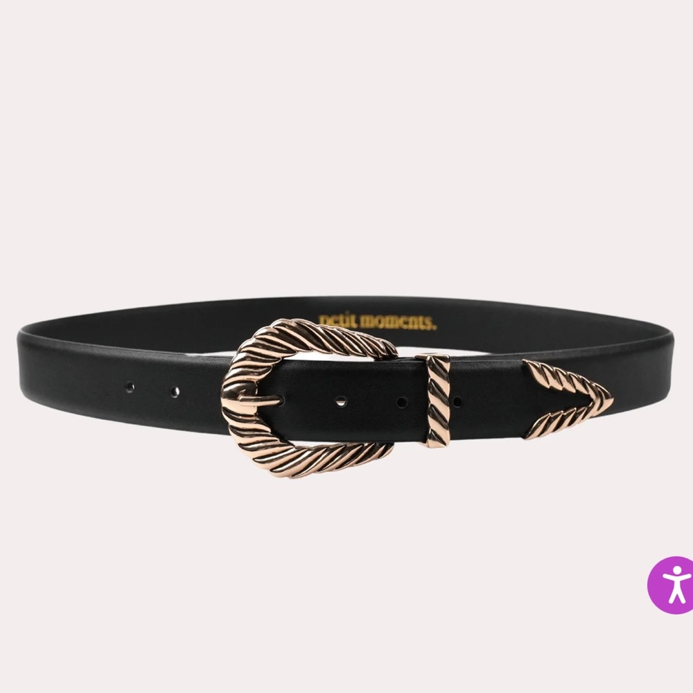 NWOT Petit Moments Modern Rodeo Belt in Black